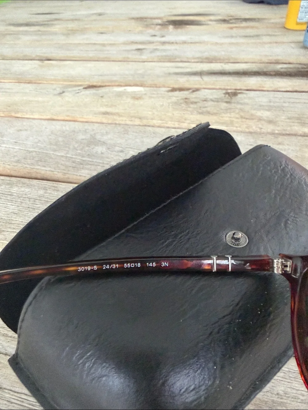 Persol PO319S Havana Frame Sunglasses with Dark Lenses